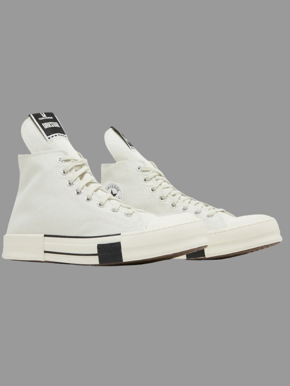 Converse x Rick Owens DRKSHDW DKSTAR High Top Sneakers Egret/White M-7 W-9